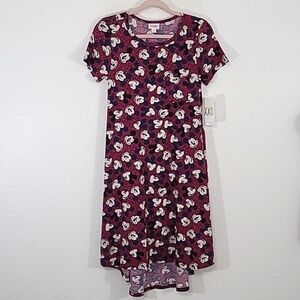 *NWT* LULAROE Mickey Purple/Navy Blue/ White Hi-Low Dress (Carly), size XXS